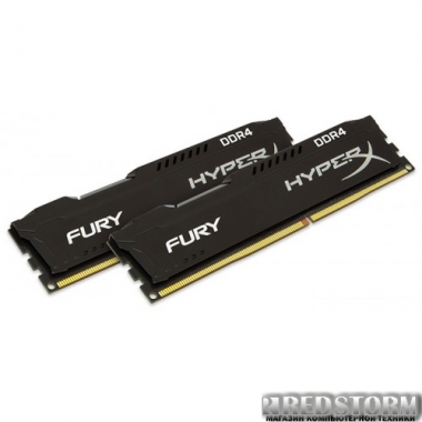 Память Kingston DDR4-2400 8192MB PC4-19200 (Kit of 2x4096) HyperX Fury Black (HX424C15FBK2/8)