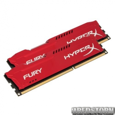 Память Kingston DDR3-1866 16384MB PC3-14900 (Kit of 2x8192) HyperX FURY Red (HX318C10FRK2/16)