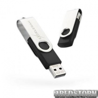USB флеш накопитель eXceleram 16GB P1 Series Silver/Black USB 2.0 (EXP1U2SIB16)